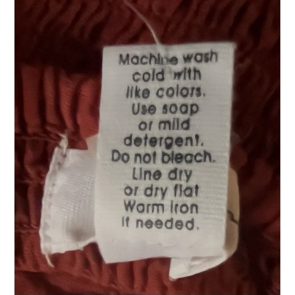 NWOT Japna Linen Blend Tank Knee Length Dress Pockets Womens XS Rust Red Orange - Picture 8 of 11